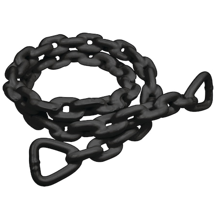 Seachoice Black PVC Coated Galvanized Anchor Lead Chain 1/4" x 4' 44423